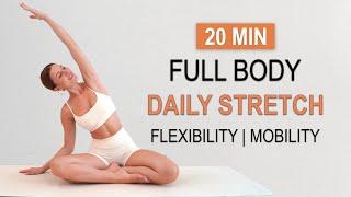 20 Min DAILY STRETCH for Tight Muscles + Flexibility, No Repeat, No Talking | Beginner Friendly