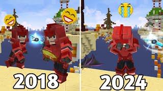 2018 vs 2024 in BedWars Old Mode (Blockman Go)