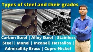 Types of steel and their grades | Carbon steel, Alloy steel, stainless steel, Duplex SS | Hindi