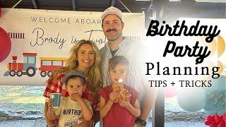 How To Plan A PARTY!! Two Year Old Train Birthday | DIY Balloon Garland