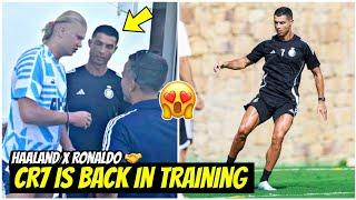 Erling Haaland Meets His Idol Cristiano Ronaldo at Al-Nassr Training Camp in Spain