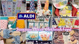 New Aldi Limited Time Finds! Summer Decor & Essential Must Haves Food Clothes Signs Signs Bags
