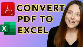 How To Convert PDF To Excel - PDF Data Connector in Excel 365