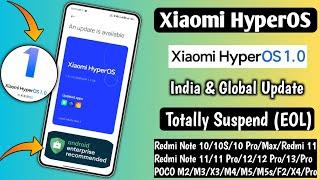 HyperOS India & Global Update Totally Suspended, No More HyperOS Update EOL List Redmi, Xiaomi, POCO