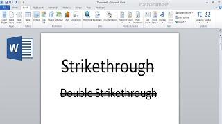 How to Add Strikethrough & Double Strikethrough To Text In MS Word 2020
