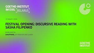 Eröffnung Belarus Festival: Lesung und Gespräch mit Sasha Filipenko