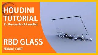 [Houdini tutorial] RBD Broken glass for Beginners (Easy to follow) / Subtitles