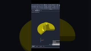 AutoCAD 3D Revolve Command #autocadshorts