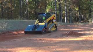 Cat® Landscape Rake Attachment at Work