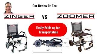 Zinger & Zoomer Power Chairs that fold up to 10 Inches