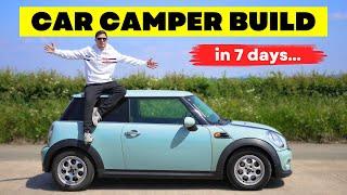 CAR CAMPING SETUP (Micro car camper - full build)