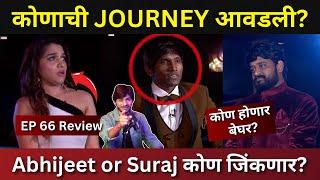 Bigg Boss Marathi 5 EP 66 Review कोण जिंकणार Abhijeet की Suraj Chavan? कोण होणार बेघर?