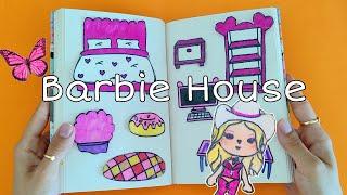 DIY Barbie Paper Doll House  Barbie Rüya Evi Eşyaları / Toca Sticker Book