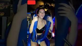 Slingshot ride. Breast exposure