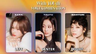 TWICE - WITH YOUTH ALBUM Voice Combination (Different Ear, Different Member)