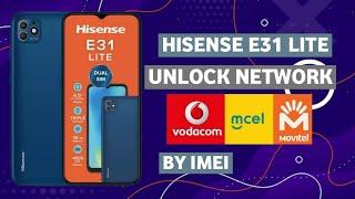 Hisense E31  Lite Unlock sim By Imei