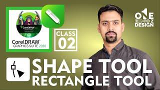 Shape Tool, Rectangle Tool. CorelDraw 2020 Complete Course for Beginners Class # 02 | Urdu / Hindi
