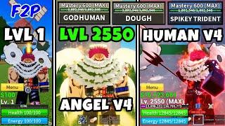 Noob To Pro as KATAKURI | Awakened Dough | Unlocked Angel-Human V4 Fully Awakened & Spikey Trident!