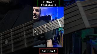 F Minor Pentatonic Position 1 #guitar #shortsfeed #shortsvideo #short #shorts