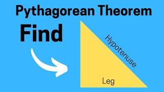 Pythagorean Theorem Solving for Hypotenuse or a Leg