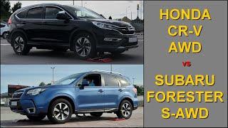 SLIP TEST - Honda CR-V Real Time AWD vs Subaru Forester S-AWD - @4x4.tests.on.rollers