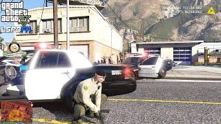 GTA V - LSPDFR 0.4.8 - LSSD/LASD - Sheriff Patrol - Suspect Escaped Transport/Shots Fired - 4K