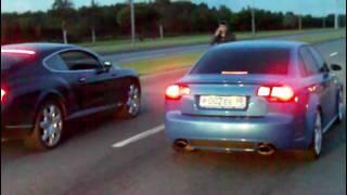 Bentley ContiGT vs. Audi RS4 (with RS6 engine)