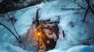 1 YEAR IN A CAVE ALONE | THE BEST SHELTER FOR SURVIVAL WITH A STOVE IN FROSTY WEATHER