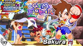 Super Gem Fighter Mini Mix / Pocket Fighter (Arcade 1997) - Sakura Kasugano  [Playthrough/LongPlay]