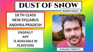 DUST OF SNOW | 10TH ENGLISH | AP NEW SYLLABUS|AP DSC SA, TGT, PGT COURSES AVAILABLE IN ENGRALIT APP