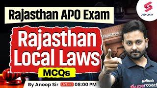 Rajasthan APO MCQ: Local Laws for Rajasthan APO | Rajasthan APO Syllabus Revision | By Anoop Sir