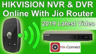 hikvision nvr and dvr online with jio || hik-connect setup || hikvision dvr ko online kaise kare