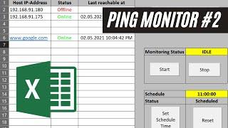 Build your own Ping Tester #2 | Ping Monitor & Ping Scheduler | Networking | Excel