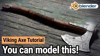 Blender Tutorial - 3D Modeling and Sculpting a Game Ready Viking Axe