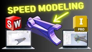 SolidWorks vs Inventor - Which is faster?  CAD vs CAD Tournament