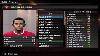 PES 2013 - Arsenal - Stats - PS2