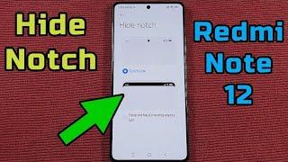 how to hide notch camera cutout area for Redmi Note 12 Turbo phone MIUI 14