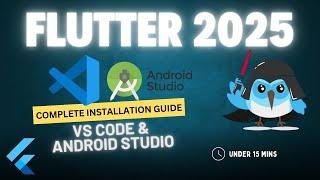 Flutter Installation VS CODE and Android Studio | Emulator | 2025