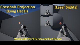 UE4 Crosshair Projection from Muzzle using Decals Tutorial (Laser Sight Using Decals)