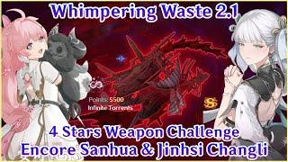 S0 Encore & S0 Jinhsi 4 Stars Weapon Only SSS Rank Clear | Whimpering Waste 2.1 | Wuthering Waves