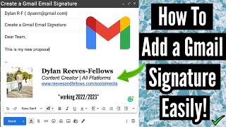 How to Create a PROFESSIONAL GMAIL EMAIL SIGNATURE In Only 3 MINUTES 2022/2023 (Working)