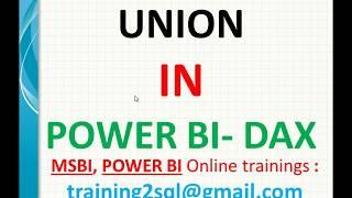 Union in Power BI | union in DAX | append tables using dax