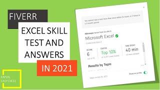 My Fiverr Microsoft Excel 2016 Skill Test and Answers 2021