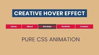 Awesome CSS Menu Hover Effect | CSS Creative Menu Hover Effects