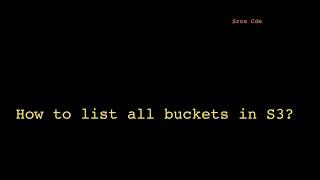 Command to list all buckets in S3