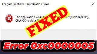 [SOLVED] How to Fix Error 0xc0000005 Code Issue (100% Working)