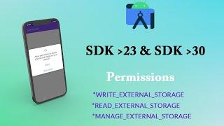 Android studio External storage permission for All Android version(11 and bellow) and all sdk 2022