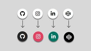 Social Icons on Hover Animation Effects || CSS Hover Effects