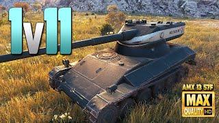 AMX 13 57F alone versus 11 - World of Tanks