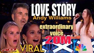 AN EXTRAORDINARY VOICE KRU SINGS LOVE STORY] Standing Ovation/ Audiences and Judges Amazed by her